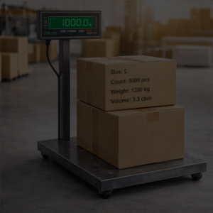 Quantity in Units (Size / Counts /Weight /Cbm)