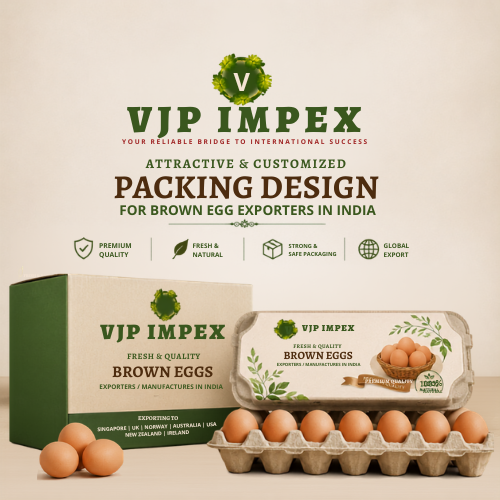 Attractive Customized Packing Design for Brown Egg Exporters in India